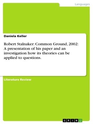 cover image of Robert Stalnaker